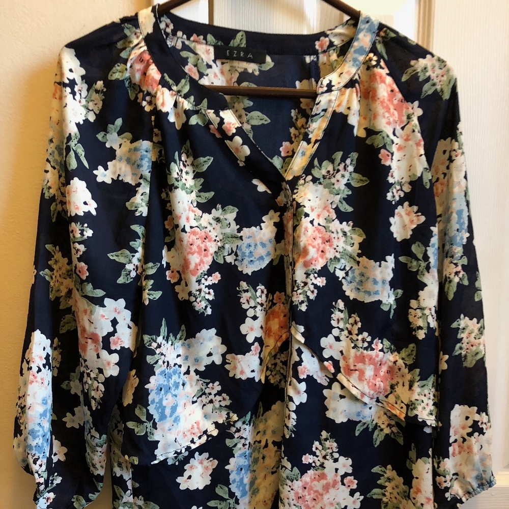 EXRA Floral Print Blouse